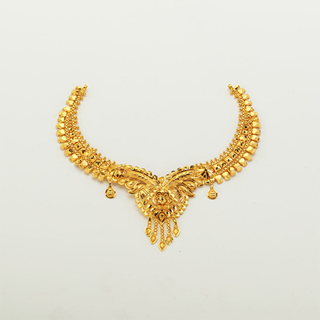 Bridal Necklace Senco Gold Floral Necklace Long Chains Gold Latest